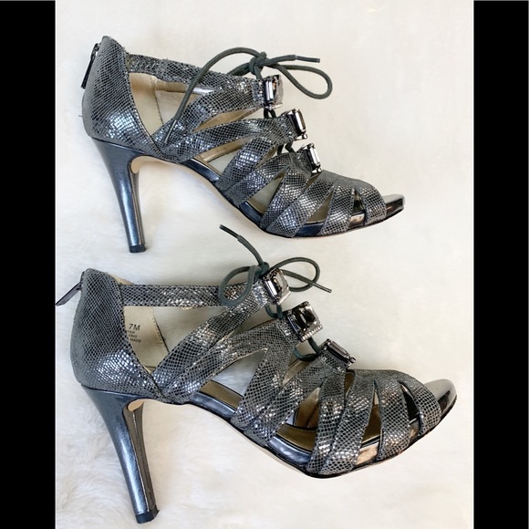 Anne Klein iFlex Akornella Lace-up Gladiator Heels - Picture 2 of 8